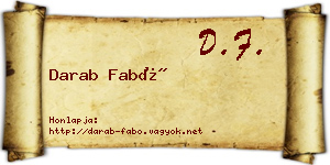 Darab Fabó névjegykártya